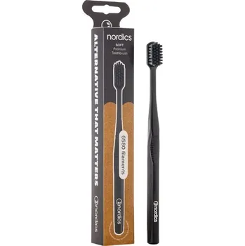 Zubní kartáček Nordics Premium Soft 6580 Black zubní kartáček