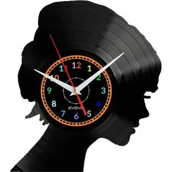 Hodiny KADEŘNICKÝ SALON NÁSTĚNNÉ HODINY DEKORATIVNÍ MODERNÍ VINYLOVÁ DESKA