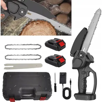 Motorová pila ŘETĚZOVÁ PILA BEZUHLÍKOVÁ AKUMULÁTOROVÁ 8” 2x AKU 21V PILKA NA VĚTVE