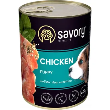 Krmivo pro psa Savory vlhké krmivo puppy junior pro všechna plemena kuřete 400 g