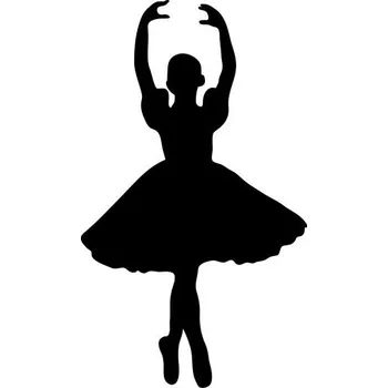 Samolepící dekorace Samolepka na stěnu baletka tančí 15x8cm