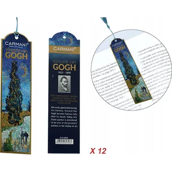 Obraz Sada 12 záložek do knihy - V. van Gogh, Cesta s cypřišemi (CARMANI)