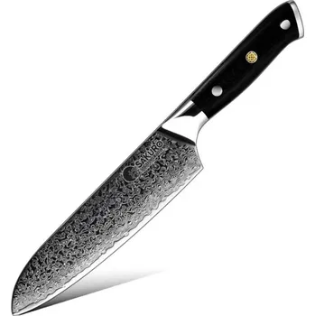 Kuchyňský nůž Santoku nůž z damaškové oceli SaKuRo G10 20,3 cm