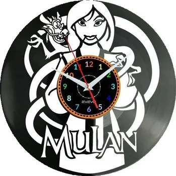 Hodiny MULAN NÁSTĚNNÉ HODINY DEKORATIVNÍ MODERNÍ VINYLOVÁ DESKA