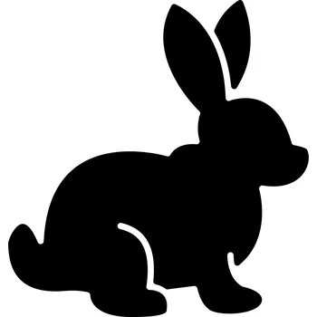 Samolepící dekorace Samolepka na stěnu králík malovaný 15x14cm