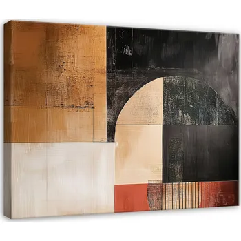 Obraz OBRAZ ABSTRAKCE POP ART ČERNÝ DO LOŽNICE OBÝVÁKU KUCHYNĚ NA PLÁTNĚ 120x80