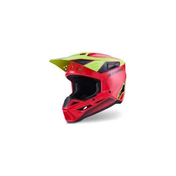 Helma na motorku Mx Helma Alpinestars S-M3 Fray Helmet Red Yellow Fluo Black Glossy 26, Velikost XS (53-54cm)