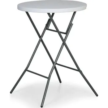 Zahradní stůl Stůl Rojaplast kovový cateringový stůl bílý