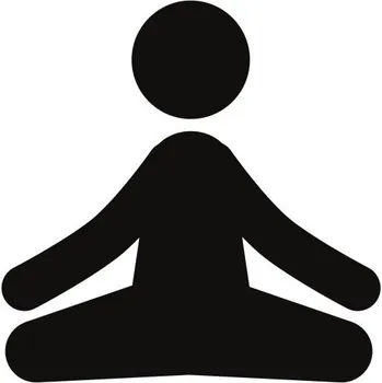 Samolepící dekorace Samolepka na stěnu jóga 15x14 cm