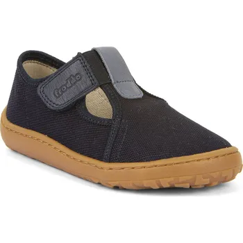 Dívčí bačkory Barefoot přezůvky/plátěnky DARK BLUE (G1700423, CANVAS T-BAR), Froddo Velikost: 29