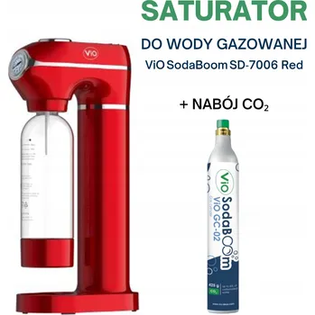 Výrobník sody Výrobník Sody ViO SodaBoom SD-7006 Red + 2 bombičky CO2 425 g v balení