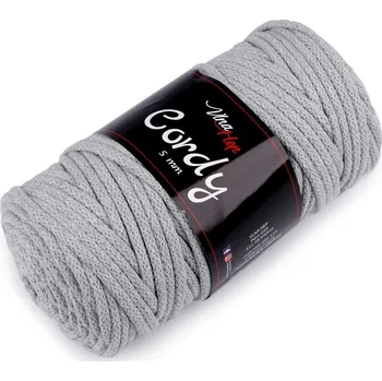 Příze Vlna-Hep Cordy šňůry 5mm šedá