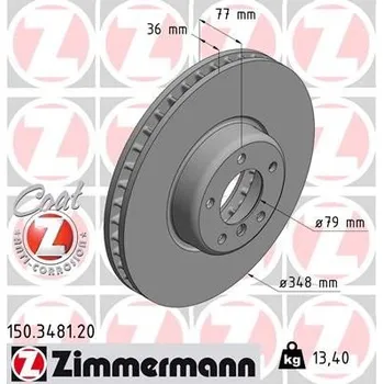 Brzdový kotouč Brzdový kotouč ZIMMERMANN 150.3481.20