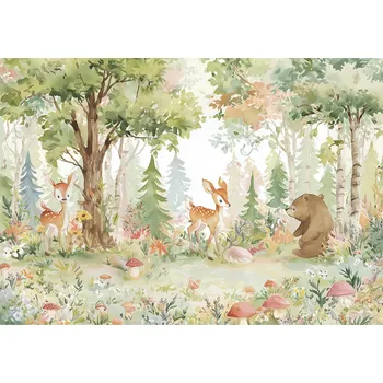 Fototapeta FOTOTAPETA PRO DĚTI LES ZVÍŘATA TAPETA DO DĚTSKÉHO POKOJE 350x250