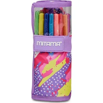 Penál Penál plný "Glitter Roll", Comics, rolovací, fialová, MITAMA 62908-90158