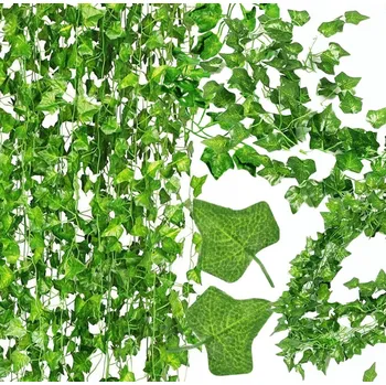 umělá květina UMĚLÝ BŘEČŤAN x 6 KUSŮ 12 m Na nástěnnou a balkonovou girlandu Umělé listy