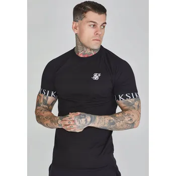 SIKSILK Pánské tričko černé SS-26861 Tech tričko velikost S