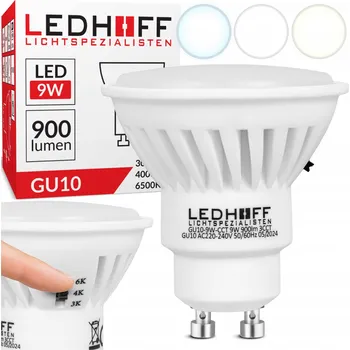 Žárovka LED žárovka GU10 Ledhoff 9W vícebarevná 900 lm 120°