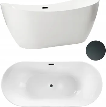 Vana Volně stojící akrylátová vana AquaUno 602, odtok uprostřed, 170 x 72 cm