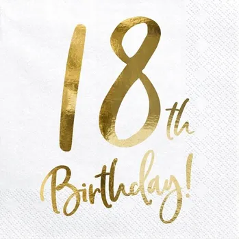 Papírový ubrousek SERVÍTKY narozeniny 18 Happy Birthday 33cm 20ks