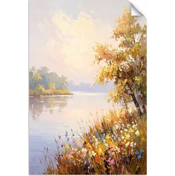 Obraz NÁLEPKA NA NÁBYTEK do POKOJE PRO MLÁDEŽ Krajina Řeka Stromy 30x45