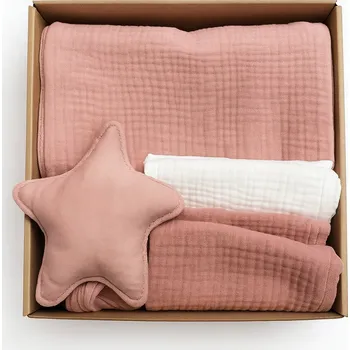 Zavinovačka Baby Shower Box: Zavinovačka, 2×Plenky, Přítulka-růžová