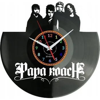 Hodiny PAPA ROACH NÁSTĚNNÉ HODINY DEKORATIVNÍ MODERNÍ VINYLOVÁ DESKA