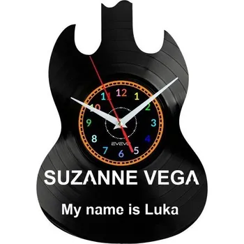 Hodiny SUZANNE VEGA HODINY NÁSTĚNNÉ DEKORATIVNÍ MODERNÍ VINYLOVÁ DESKA VINYL