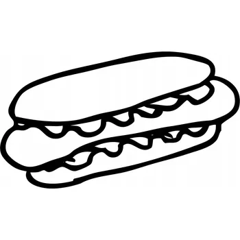 Samolepící dekorace Samolepka na stěnu hot dog 3e 15x12cm