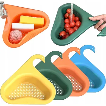 Cedník a síto ROHOVÝ ODKAPÁVAČ SÍTKO DO DŘEZU KUCHYŇSKÝ CEDNÍK