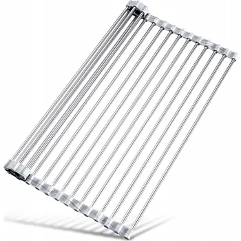 Odkapávač na nádobí Skládací odkapávač na nádobí Odolný vůči Teplotám 32x45 cm Až do 32 kg Stříbrný