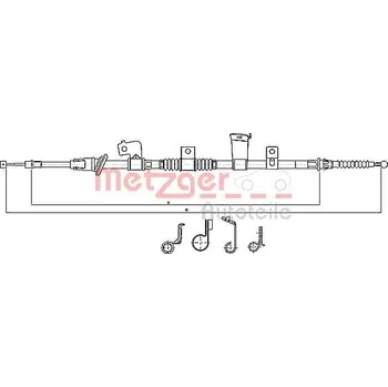 Lanko parkovací brzdy Lanovod parkovací brzdy METZGER 17.2299