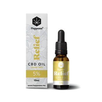 CBD Happease CBD olej Relief 5 % Lemon Tree – 500 mg, 10 ml