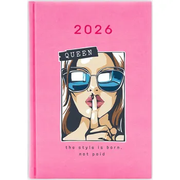 Kalendář Knižkový kalendář pro učitele 2026 A5, růžový