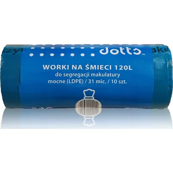Pytle na odpadky Pytle na odpad 120l 10 Ks, DOTTS, na třídění papíru, pevné (LDPE),