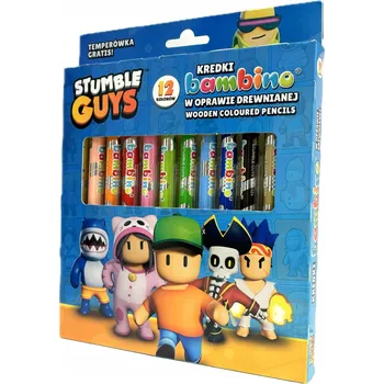 Pastelka Pastelky Bambino Thick 12 ks STUMBLE GUYS + ořezávátko dárek