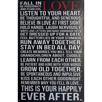 Obraz Plechová cedule Love