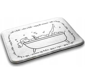 Koupelnová předložka Dekorativní koupelnová předložka Žena ve vaně Relax