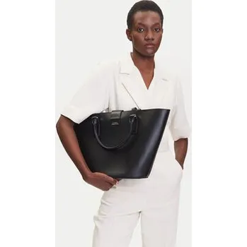 Kabelka Kabelka Tommy Hilfiger Heritage Leather Tote AW0AW17209 Černá OS