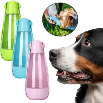 Láhev Přenosná Láhev 3v1 Pítko Lahev Na Pití Turistická s Miskou pro PSA RŮZNÉ BARVY