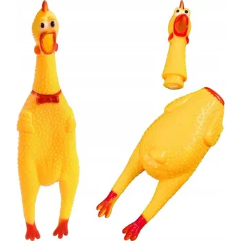 Hračka pro psa Pískací gumová KUŘE HRAČKA PRO PSY štěně, kousátko, antistresová