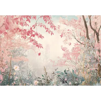 Fototapeta FOTOTAPETA LES RŮŽOVÝ PŘÍRODA LOŽNICE OBÝVACÍ POKOJ TAPETA VLIESOVÁ 400x280