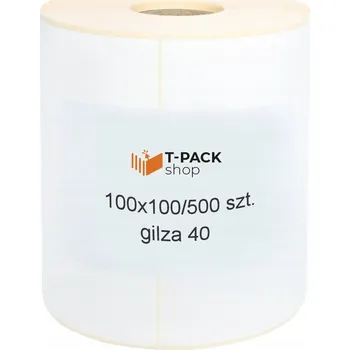 Speciální papír Termotransferové etikety 100x100 bílé, 500 ks, filtr 40mm samolepky