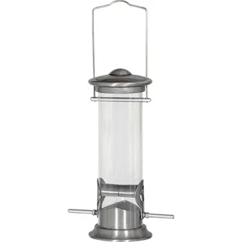 Krmítko pro ptáka Siena Garden 283773 Sloup s ptačí sklíčidla Aluminium Line pro krmné směsi, 24 cm 1 ks
