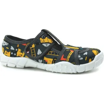 Chlapecké bačkory RAWEKS Igor 12 šedé/auta, dětské bačkory vel.30