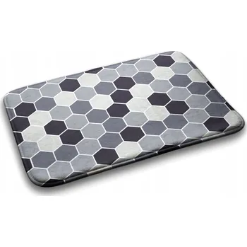 Koupelnová předložka Měkká koupelnová předložka / kobereček s geometrickými vzory
