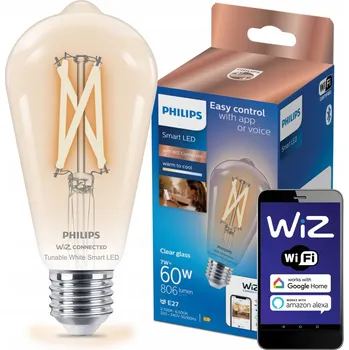 Žárovka Philips 8719514372245 chytré osvětlení, inteligentní žárovka 7 W Průhledný