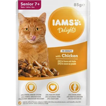 Krmivo pro kočku IAMS Cat Senior All Breeds Chicken In Gravy vlhké krmivo pro kuře 85 g