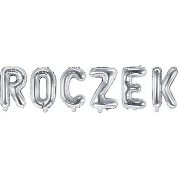 Balónek NÁPIS Z BALÓNKŮ ROČEK Fóliové Stříbrné!