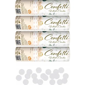 Party dekorace Sada pneumatických konfet Godan Best Moment 15 cm papírové bílé 4 ks